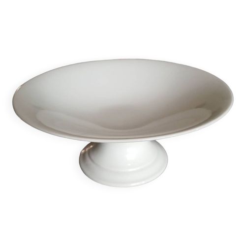 Compotier Ancien En Porcelaine Blanche Blanc