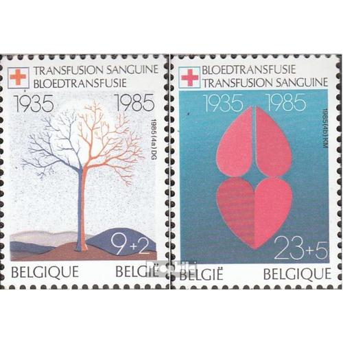 Belgique 2213-2214 (Complète Edition) Oblitéré 1985 Bluttransfusionen