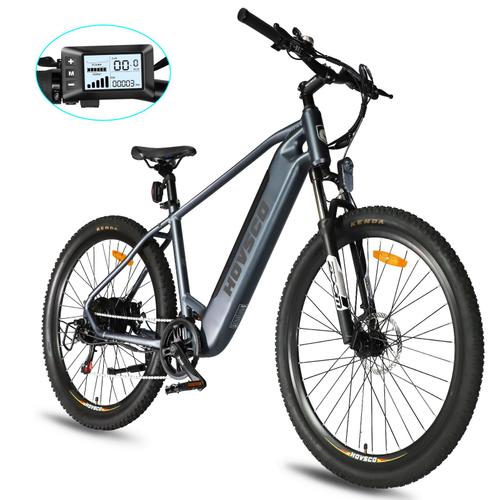 Vélo Électrique 27.5",Moteur 250w,Batterie 36v 12.5ah,Hovsco Vtt Électrique,7 Vitesses,Adulte, 25km/H,Gris