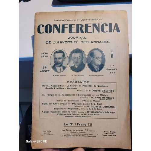 Conferencia Numero 11 Annee 1935
