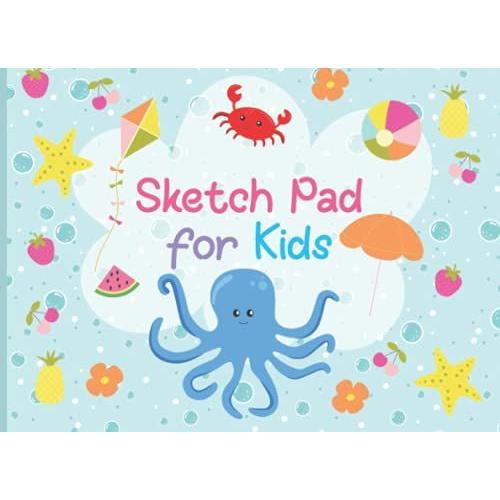 Sketch Pad For Kids: Small Portable Drawing Pad For Children To Take On Trips | Summer Nautical Theme | Art Gift For Boys & Girls