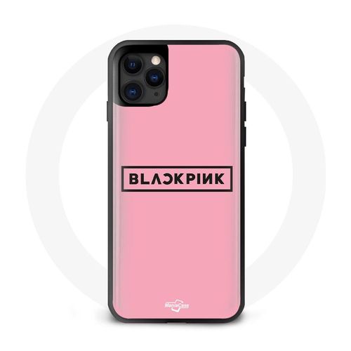 Coque Pour Iphone 12 Mini Blackpink Groupe De K-Pop Logo Fond Rose