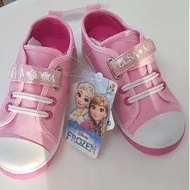 CHAUSSURES BASKETS POUR ENFANT FROZEN REINE DES NEIGES DISNEY PAILLETTEE CHAUSSURES SIMPLES SANS LED EN TISSUS CONFORTABLES NEUVES