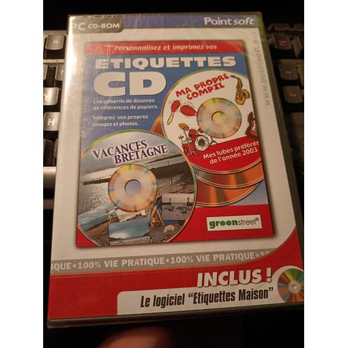 Étiquettes Cd Logiciel Pc Cdrom