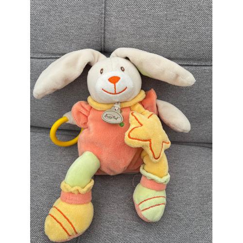 Peluche Pantin Orange D Activités Baby Nat Babynat Stellou Lapin