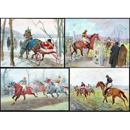 Lot Revue L'illustration : Peintures Et Articles Divers : Chevaux, Boxe, Jouets, Noël, Avignon, Marchés, Cabarets Basques, Enfants... (Dessins, Aquarelles, Sépias, Gouaches)