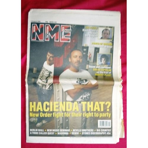 Journal Nme New Order 4 Aout 1990