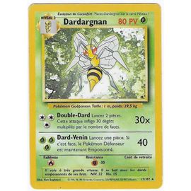 Dardargnan 17/102 - 80pv - Set De Base - Rare Carte Pokemon Française