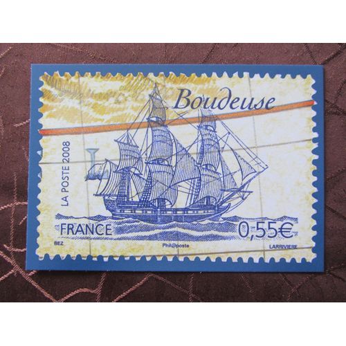 Carte Postale Pre-Timbree International A Validite Permanente : Bateaux Celebres "Boudeuse"