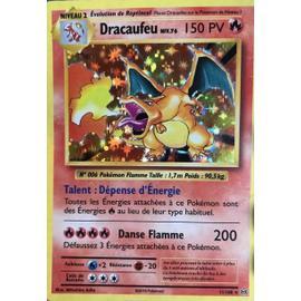 CARTE POKÉMON DRACAUFEU Niveau 76 150 PV+ pochette (Brillante et