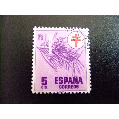 30 Espagne 1950 / Pro-Tuberculous (Décoration Noël) / Edifil 1084 Fu Yvert 808 Fu