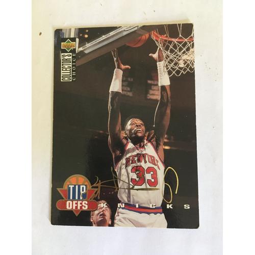 Carte Basket Nba Patrick Ewing Française Upper Deck Collector's Choice 94-95 #183 Signature