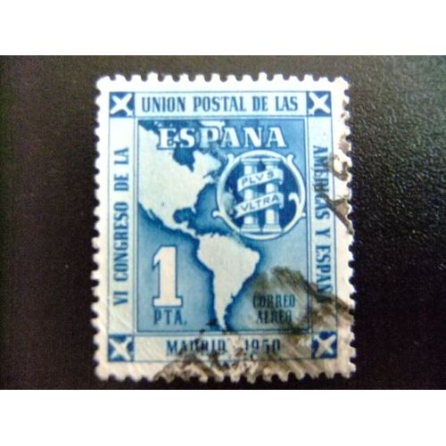 30 Espagne 1951 / U.P.U. ( Vi Congrès ) / Edifil 1091 Fu Yvert Pa 248 Fu