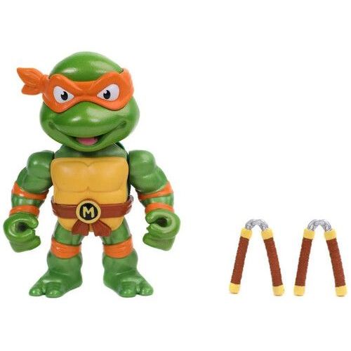 Jada Toys - 4 Metals Teenage Mutant Ninja Turtles - Michelangelo Figure With Accessories [Collectables] Figure, Collectible