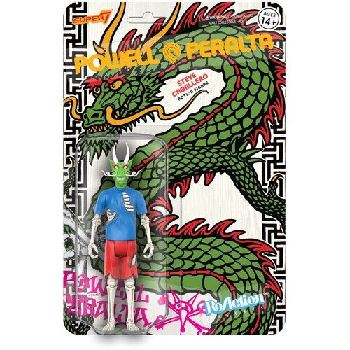 Steve Caballero - Super7 - Powell-Peralta - Reaction Figure Wv3 - Steve Caballero (Chinese Dragon) [Collectables] Action Figure, Figure, Collectible
