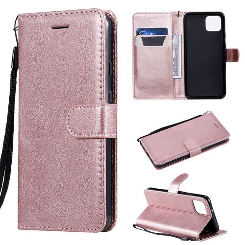 Coque Pour Google Pixel 4,Portefeuille Etui Housse En Cuir Protection Avec Porte Cartes,Antichoc Etui A Rabat Pochette Pour Google Pixel 4,Rose