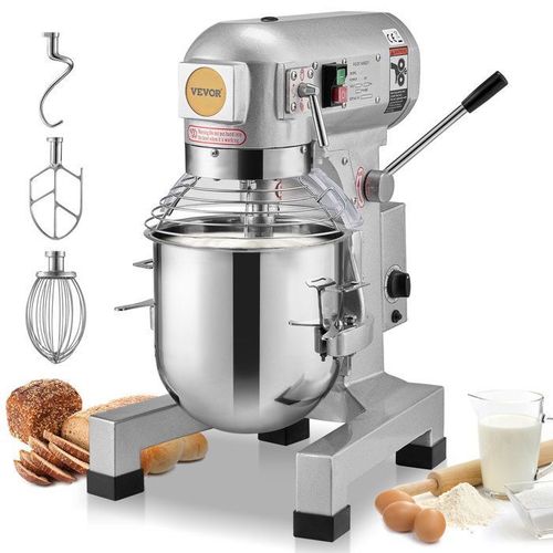Robot Pâtissier Commercial 28,5 L-VEVOR-Batteur sur Socle avec 3 Vitesses Réglables-1100 W-pour Restaurant, Boulangerie