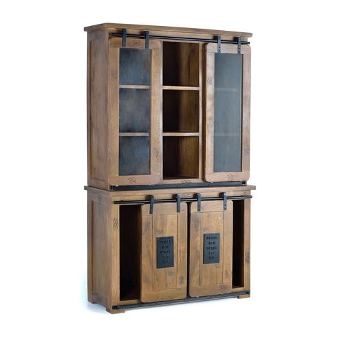 Vaisselier En Bois Manguier Et Métal