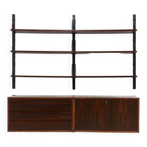 Unit Murale Royal System En Palissandre De Poul Cadovius Par Cado Danemark 1960 Bois