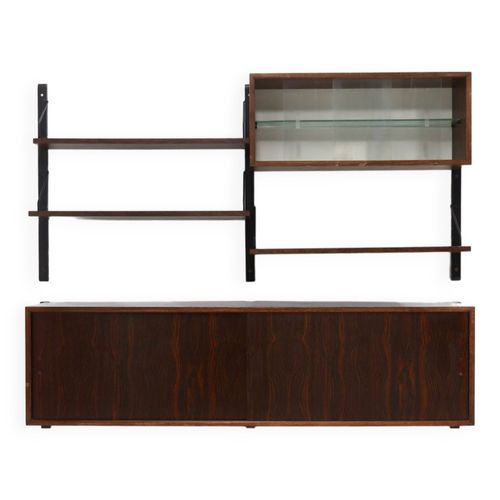 Unit Murale Royal System En Palissandre De Poul Cadovius Par Cado Danemark 1960 Bois