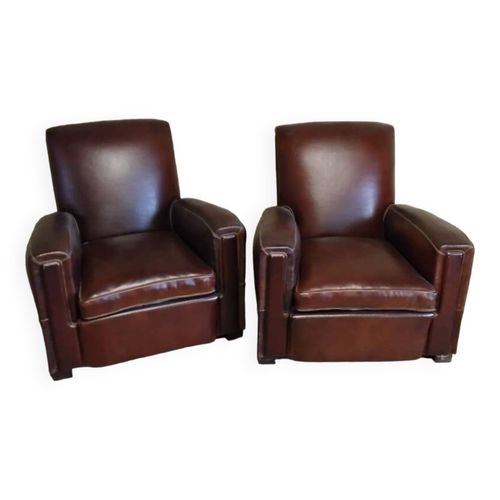 Fauteuils Club Anne 1950 Bois