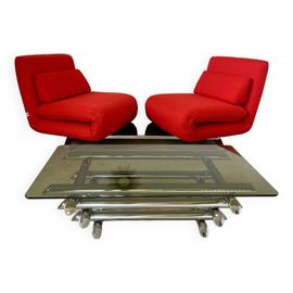 Canap Convertible 360 Le Vele Video Design Italien Futura 2 Places Rouge Rouge