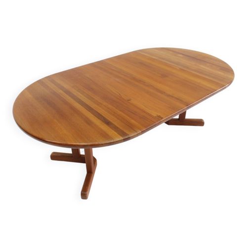 Table Manger Ronde Extensible Vintage Danoise En Teck Massif Des Annes 1960 Bois