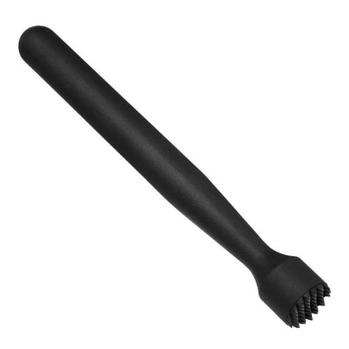 Pilon Caipirinha - Plastique Noir Avec Extrémité Dentelée (20cm)