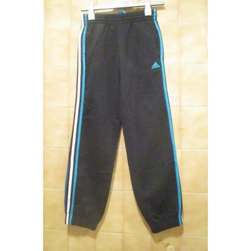 Pantalon Jogging Noir Et Bleu, Avec Poches, Taille 11 / 12 Ans