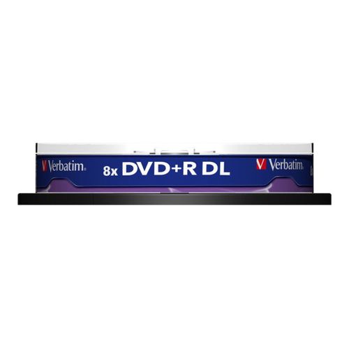 Verbatim - 10 x DVD+R DL - 8.5 Go 8x - argent mat - spindle