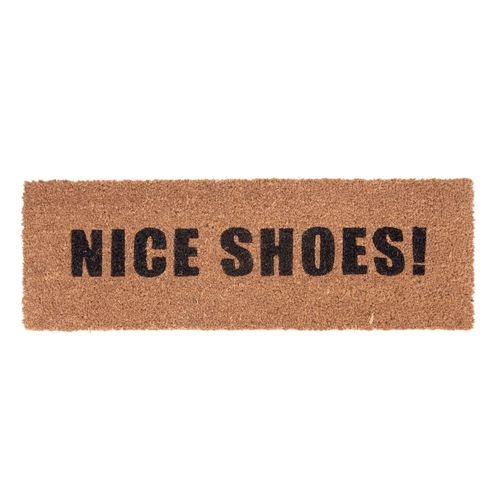 Paillasson En Fibre De Coco Nice Shoes - 75 X 26 Cm - Noir