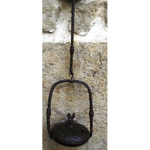 Lampe À Huile Ancienne En Métal Pour Collection Ou Décoration Idéal Style Industriel . Dimensions Hauteur Totale 42 Cm Hauteur De La Lampe Seule 19,5 Cm . Diamètre 11 Cm