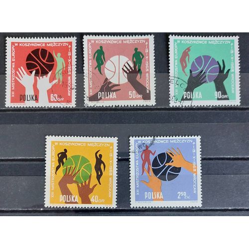 Timbres Pologne Basket-Ball 1963