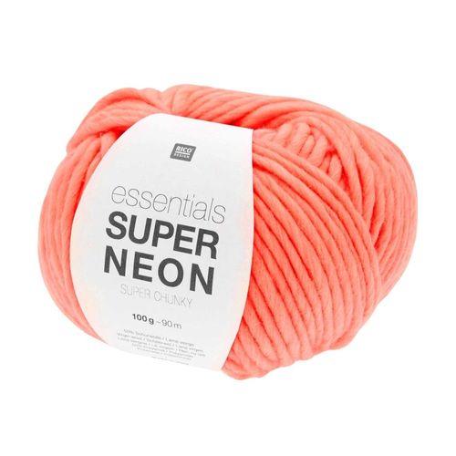 Essentials Super Neon Super Chunky - 100g - Rico Design : Fil Épais Pour Accessoires Mode 03 Orange