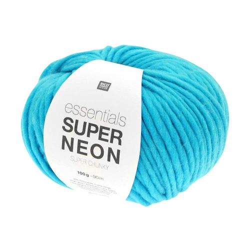 Essentials Super Neon Super Chunky - 100g - Rico Design : Fil Épais Pour Accessoires Mode 05 Bleu