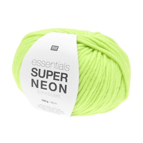 Essentials Super Neon Super Chunky - 100g - Rico Design : Fil Épais Pour Accessoires Mode 04 Vert