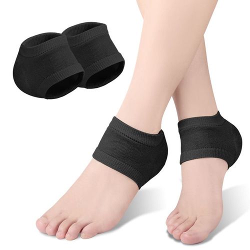 Chaussettes À Talons En Gel Pour Talons Fissurés Le Noir