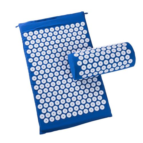 Tapis À Ongles Avec Oreiller Pour Massage Et Relaxation Bleu