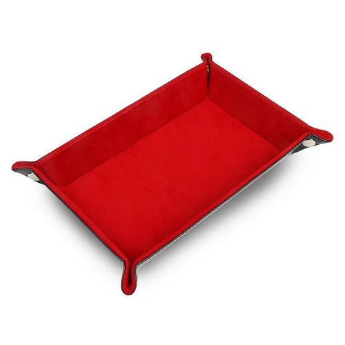 Plateau à dés rectangulaire INF pliant Plateau à dés en feutre Rouge