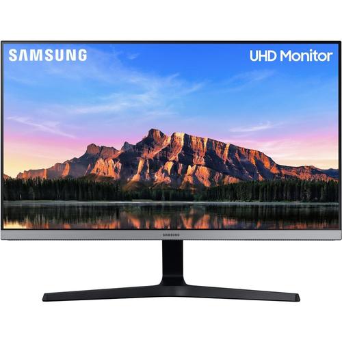 Samsung U28R550UQR - Écran LED - 28" - 3840 x 2160 4K @ 60 Hz - IPS - 300 cd/m² - 1000:1 - HDR10 - 4 ms - 2xHDMI, DisplayPort - gris foncé/bleu