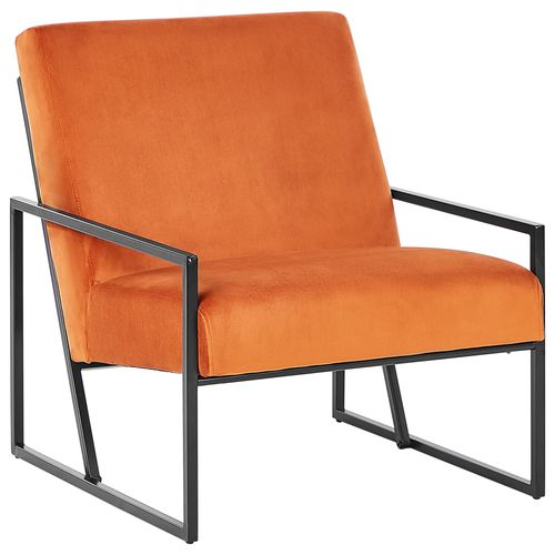Fauteuil Delary Velours Orange