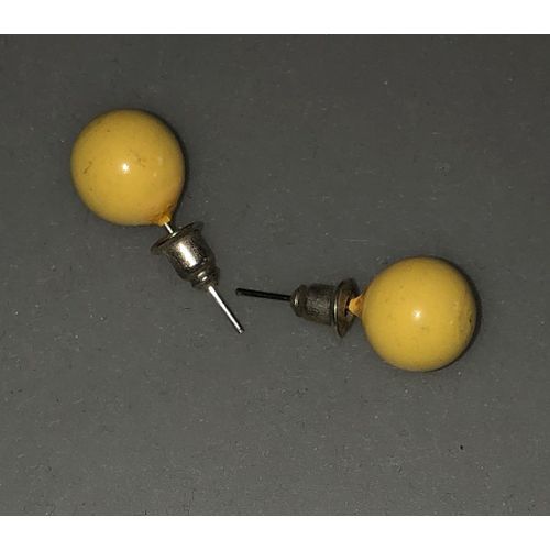 Clous D'oreilles Boules Jaunes Ø 10 Mm