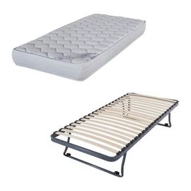 Ebac - Sommier Gigogne + Matelas Montana 1 Place - Blanc