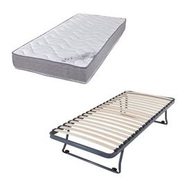 Ebac - Sommier Gigogne + Matelas Wave 1 Place - Blanc