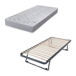 Ebac - Sommier Gigogne + Matelas Maryland 1 Place - Blanc