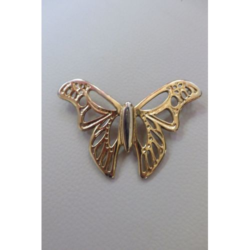 Boucle De Ceinture Dorée Forme Papillon Ancienne