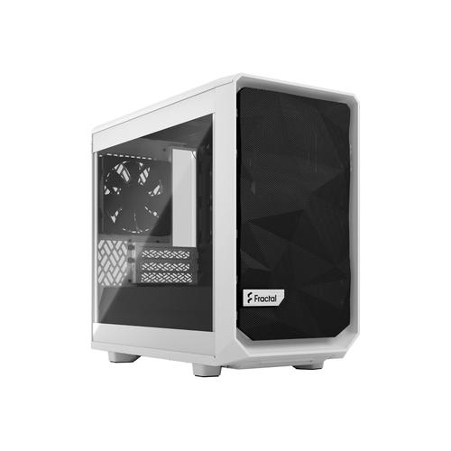 Fractal Design Meshify 2 Nano - Tour Mini-ITX (verre trempé) - pas d'alimentation (ATX) - blanc - USB/Audio