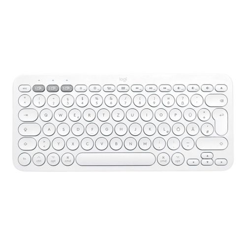 Logitech Clavier Bluetooth multi-appareils K380 - Clavier - sans fil - Bluetooth 3.0 - QWERTY - International US - blanc cassé