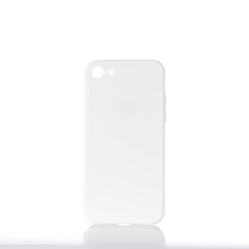 We Coque De Protection Glass Apple Iphone 7/8/Se 2020 Blanc: Effet Vernis ? Contour Mat ? Anti-Chocs ? Anti-Rayures - Rigide