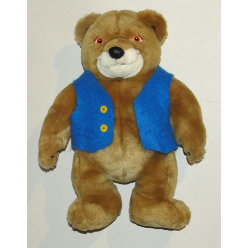 Peluche Ours Martin Le Copain De Franklin Jemini - Doudou Ourson Veste Bleu 33 Cm